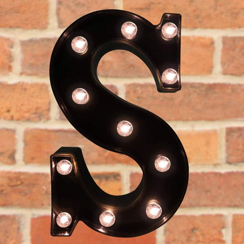 LED Illuminated Marquee Signs - Black Alphabet Letters Lights for Home Bar Decoration, Wedding, Birthday Party
