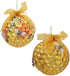 Kurt Adler Set of 2 Bumble Honeycomb Bee Hive Christmas Tree Ball Ornaments, Glass Décor