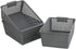 Gloreen 3 Pack Large Plastic Storage Baskets, Multipurpose Organizer Baskets in Grey