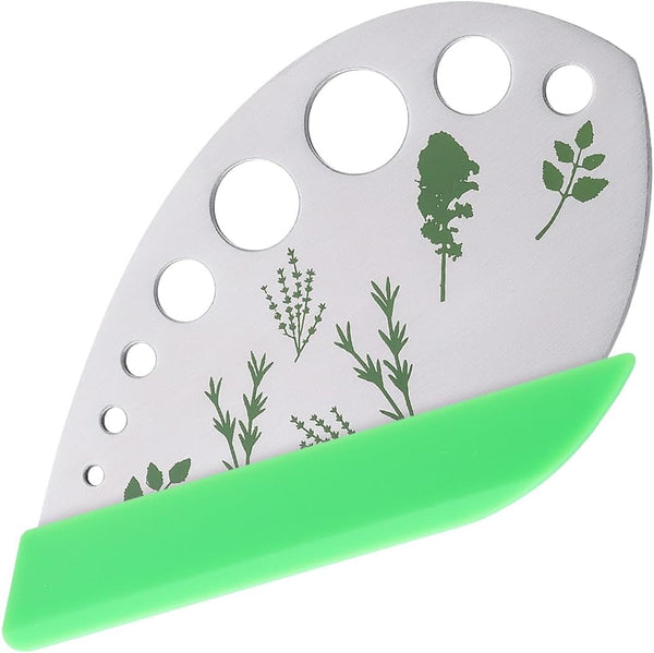 Herb Stripper Cutter Scissors, Stainless Steel Leaf Remover Tool with Protective Holder