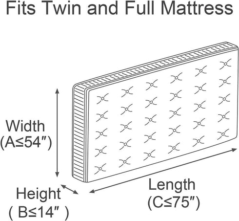 ComfortHome 2 Pack Mattress Bag for Moving and Storage, Medium Weight, Fits Twin/Full Size Mattress