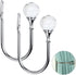 Sumnacon 2 Pcs Heavy Duty Metal Curtain Holdbacks with Clear Crystal Ball, Decorative Drapery Tiebacks for Home Decor