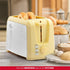 Holstein Housewares 2-Slice Toaster, Yellow/Stainless Steel with 7 Browning Control Settings for Bagels