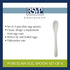 RSVP International Poached Egg Spoon, 4 Piece Set for Jam, Honey or Soft Boiled Eggs, 5.5" Length, White Porcelain