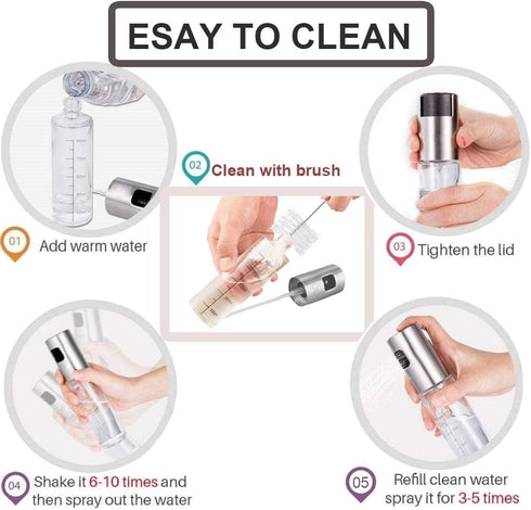 2 Pack Oil Sprayer for Cooking, Olive Oil Mister for Air Fryer, Refillable Vinegar Spritzer for BBQ and Baking