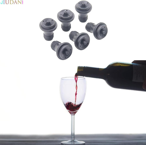 Pack 6 Wine Saver Vacuum Stoppers of Rubber Wine Stoppers, for Wine Saver Vacuum Pump Preserver, Bottle Rubber Corks