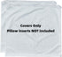 Feather Proof Euro Pillow Protectors: 24x24 Waterproof Cover for Goose Down Square Throw Pillows, Set of 2