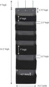 6 Household Essentials Black Pouch Fabric Over The Door Organizer