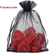 YQL Black Organza Bags - 100PCS 5x7 Inch Gift Favor Bags, Mesh Fruit Protection Bags, Jewelry Pouches for Wedding Party