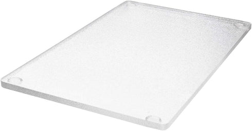 Thirteen Chefs Small Acrylic Cutting Board, 10x6 Inch with Rubber Feet, Clear - Dishwasher Safe