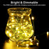 33ft (2 Pack), 100 Battery Operated String Lights LED Fairy String Lights Battery Powered w/Remote & Timer for Indoor