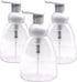 Clear Plastic Foaming Bathroom Countertop Soap Dispensers, Refillable Pump Bottles for Liquid Soap, 3 Pack