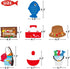 30CT Gone Fishing Party Decorations - Fishing Banner & Hanging Swirl Ceiling Streamers for Baby Shower Supplies