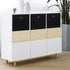 Black Foldable Storage Cubes Bins, 11 Inch Cloth Storage Cube Organizer with Dual Handles, Set of 3