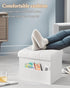 17" 13" 13" Storage Ottoman Foot Stool,Faux Teddy Tufted Foot Rest, Space Saver Chair with Storage,Ergonomic Stool