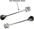 Maydahui 2PCS Cow Spoon - 5.9inch 18/10 Stainless Steel Coffee Spoon, Cartoon Animal Dessert Spoon for Kitchen