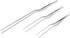 304 Stainless Steel Cooking Tweezers, 6", 8", 12" Offset Tweezers with Precision Clamp Tip for Kitchen