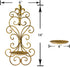 JUCONSIN Set 2, Wall Sconces Candle Holder of Metal Wall Decorations Hanging Wall Mounted Candle Sconces for Living