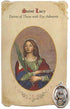 2-Piece Healing Medal and Holy Card Set, Pack of 6, Saint Lucy - Ambrosiana