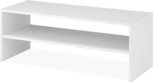 31" 2-Shelf Whitmor Stackable Extra Wide Storage Organizer, White