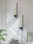 Set 2 Sziqiqi Black Wall Candle Holders: Metal Candle Sconces for Taper of Modern Wall Mounted Candlestick Holder