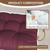 44x19x4 Inch Outdoor Adirondack Chair Cushion, Rocking Chair Cushions, High Back Patio Soft Seat Pad with Ties, Indoor