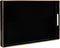 MAONAME Black Decorative Tray for Coffee Table, Modern Serving Tray with Handles,