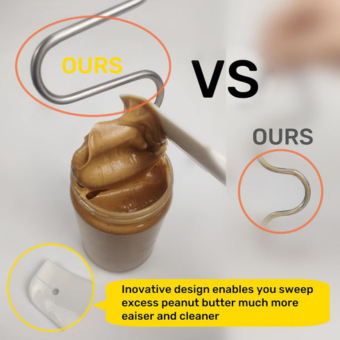 Natrual Peatnut butter stirrer kit,includes silicone scraper, nut butter mixer with handle, stirrer tool for mixing
