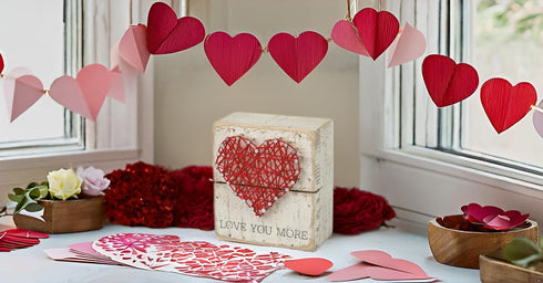 Primitives by Kathy 34248 Rustic White Box Sign, 3.5" x 4", Love You More String Art