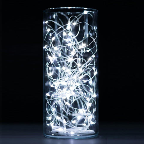 6 Pack Fairy Lights, Battery Operated Waterproof String Lights, 7ft, 20 LEDs, Silvery Copper Wire