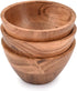 Handmade Acacia Wood Bowl Set of 3 for Nuts, Candy, Appetizers, Snacks, Ideal for Dinner Parties & Family Gatherings