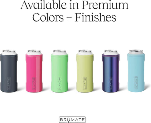 12oz BrueMate Hopsulator Slim Can Cooler Insulated for Slim Cans | Skinny Can Insulated Stainless Steel Drink Holder