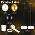 Honoson 2 Set 120 21-81 Inch Balloon Column Stand Kit for Floor with LED String Light Balloon Adjustable Height Stand
