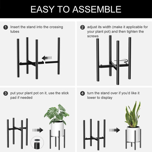 8 to12 inches 1 Pack, Plant Stand, Indoor Plant Stand Adjustable for Plant Pot, Metal Plant Stands For Indoor Plants