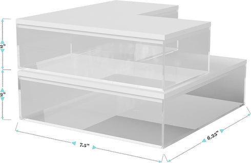 Martha Stewart Brody Plastic Storage Organizer Bins with Engineered Wood Lids, 3 Pack (1 Small/1 Medium/1 Large),