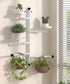 3-Tier Window Plant Shelves, 160 Rotating Indoor Wall Mounted Plant Holder Shelf
