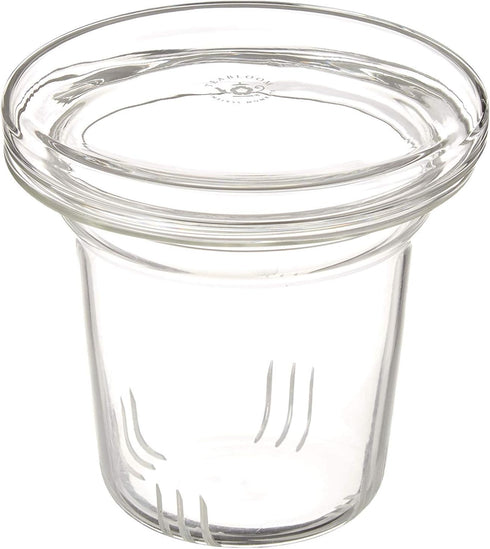 Teabloom Universal Glass Tea Infuser with Dual-Purpose Lid/Coaster - Hygienic Non-Toxic Glass Filter for Loose Tea