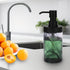 Soap Dispenser - 12.5 Oz Black Moire Wide Open Glass Hand Soap Dispenser - Refillable for Bathroom & Kitchen