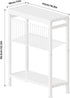 2 1 Side Table for Small Spaces, Narrow End Table with Magazine Holder, in Design Slim Side Table, Skinny Nightstand
