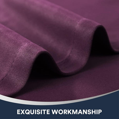 French Door Curtains for Doorways, Thermal Insulated Blackout Shades for French Doors, 2 Panels, Burgundy