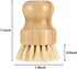 4 Packs Bamboo Palm Scrub Brush, Natural Dish Scrubber for Cast Iron Pots, Kitchen Sink