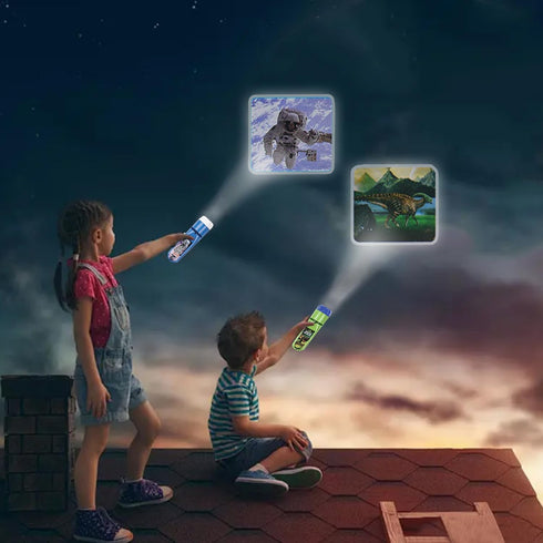 Set Georgie Porgy Slide Torch Projector Toys Flashlight for Kids Educational Solar System Planet Toys Science Wall