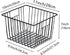 Slideep Wire Metal Basket Bin Storage Baskets for Kitchen Pantry Bathroom, Black 3 Packs