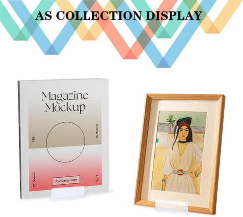 20 Sets Acrylic Plate Stands, Adjustable Display Holder Stands for Plates, Purses, Pictures, Card Art Stand with 2 Sizes
