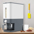 VenDotbi Rice Dispenser, 22-25 Lbs Rice Container with Measuring Cup, Upgraded Built-in