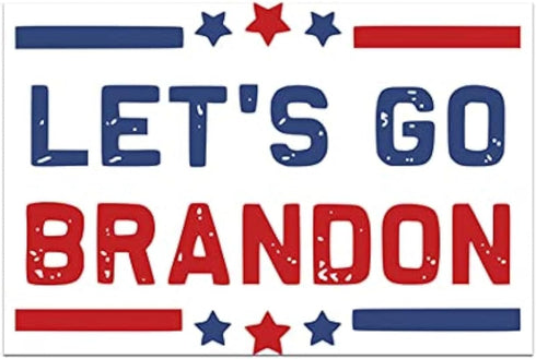 Funny Tool Box Magnet Sign - 4x6 in. FJB Let's Go Brandon Red White and Blue Stars