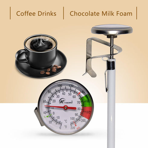KT THERMO 2-Inch Dial Instant Read Thermometer, Best for Coffee Drinks and Chocolate Milk Foam