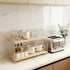 2 15.4" 5.7" 8.2" Coffee Station Organizer Tier, Solid Wood Mug Shelffor Coffee Bar,Matcha Station,Tea Storage - Holds