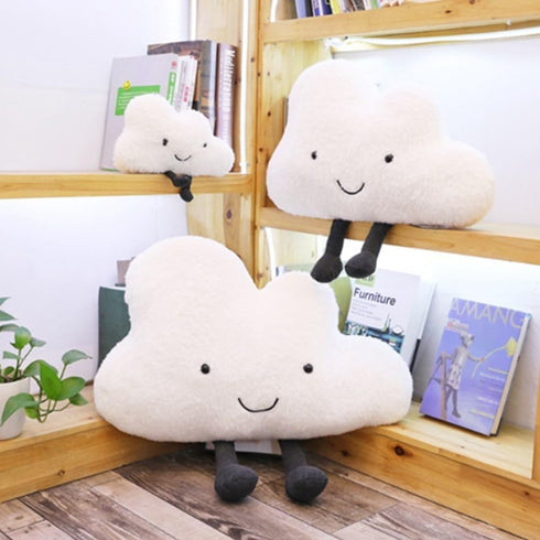 Cloud Cushion Pillow, Cartoon Clouds Shaped Throw Pillows for Bedroom, Office, Car