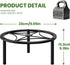 7.9-inch TOSKING Heavy Duty Metal Plant Stand - Round Tray with Geometric Pattern, Adjustable Leveling Feet